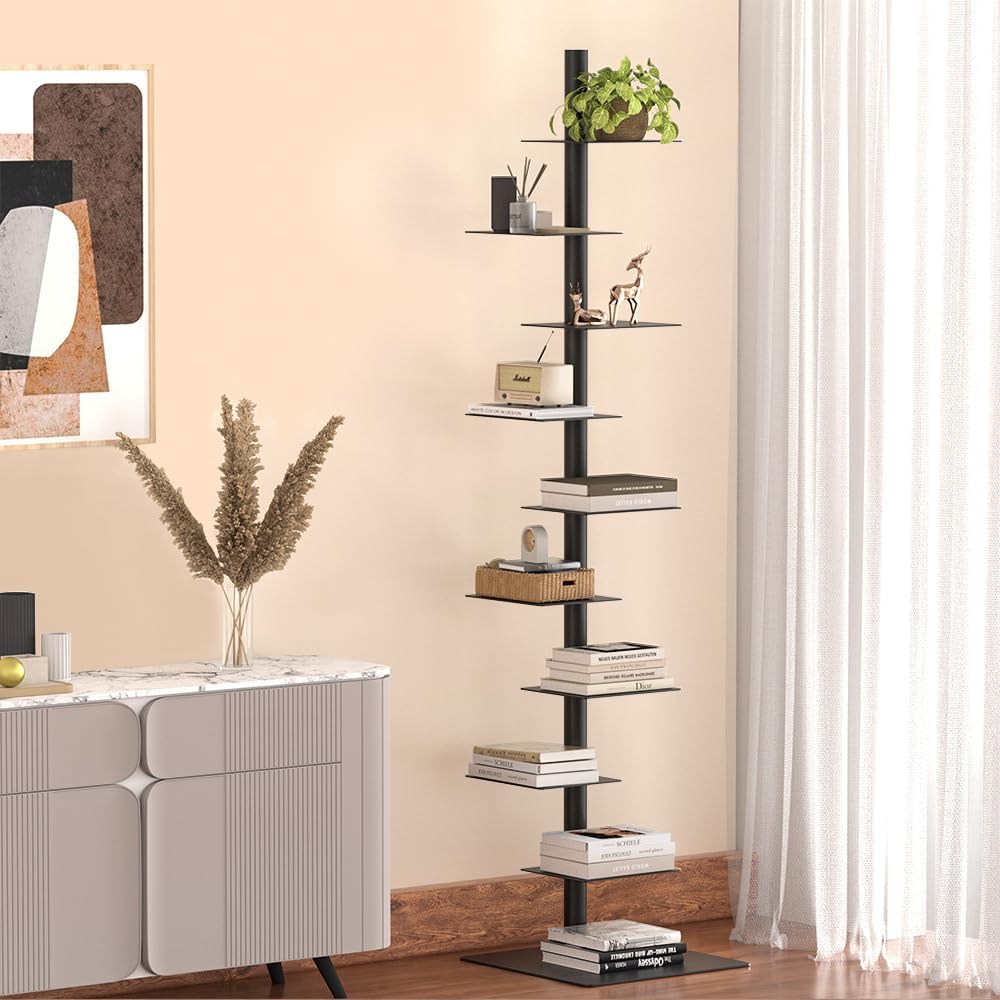 9 Tier Vertical Spine Bookshelf/ Story Bookshelf