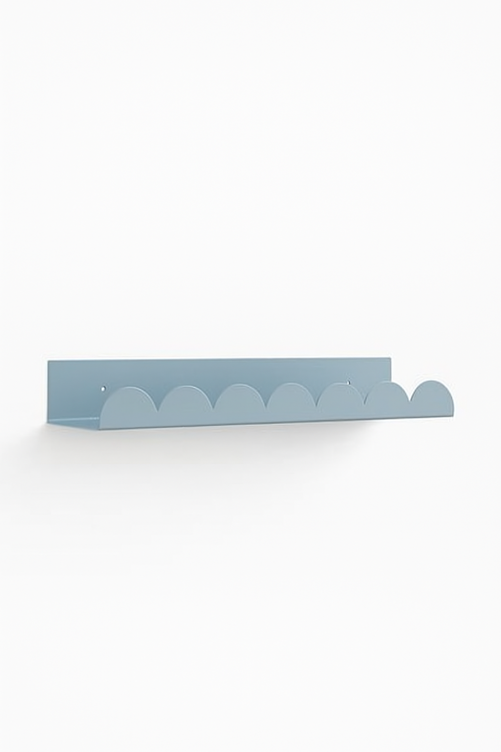 Pink Metal Wall Shelf β Scalloped Edge Design