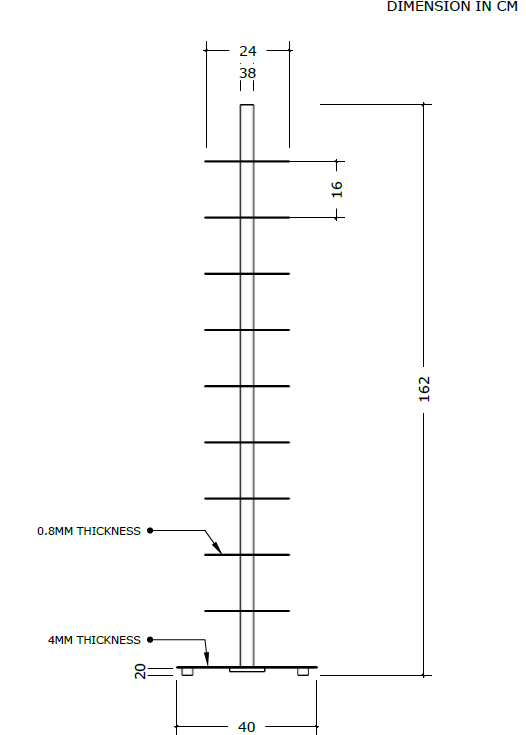 9 Tier Vertical Spine Bookshelf/ Story Bookshelf