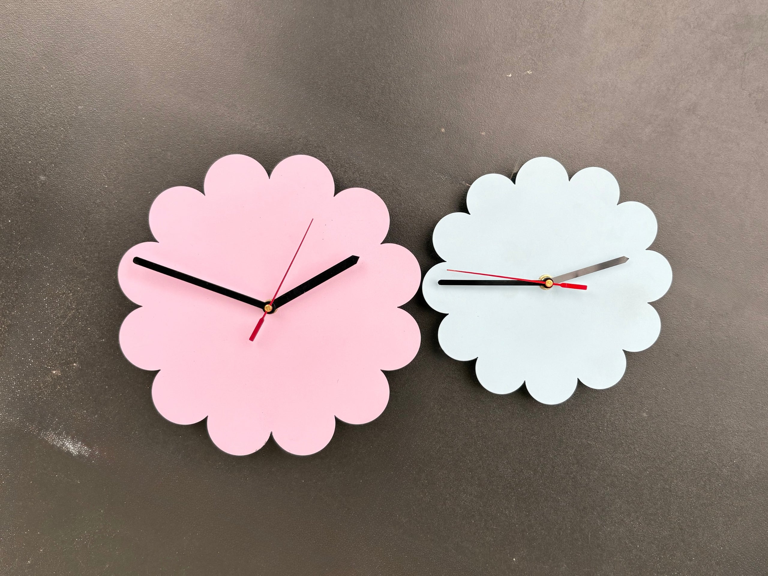 Lilac Scallop Wall Clock/ Petal Clock