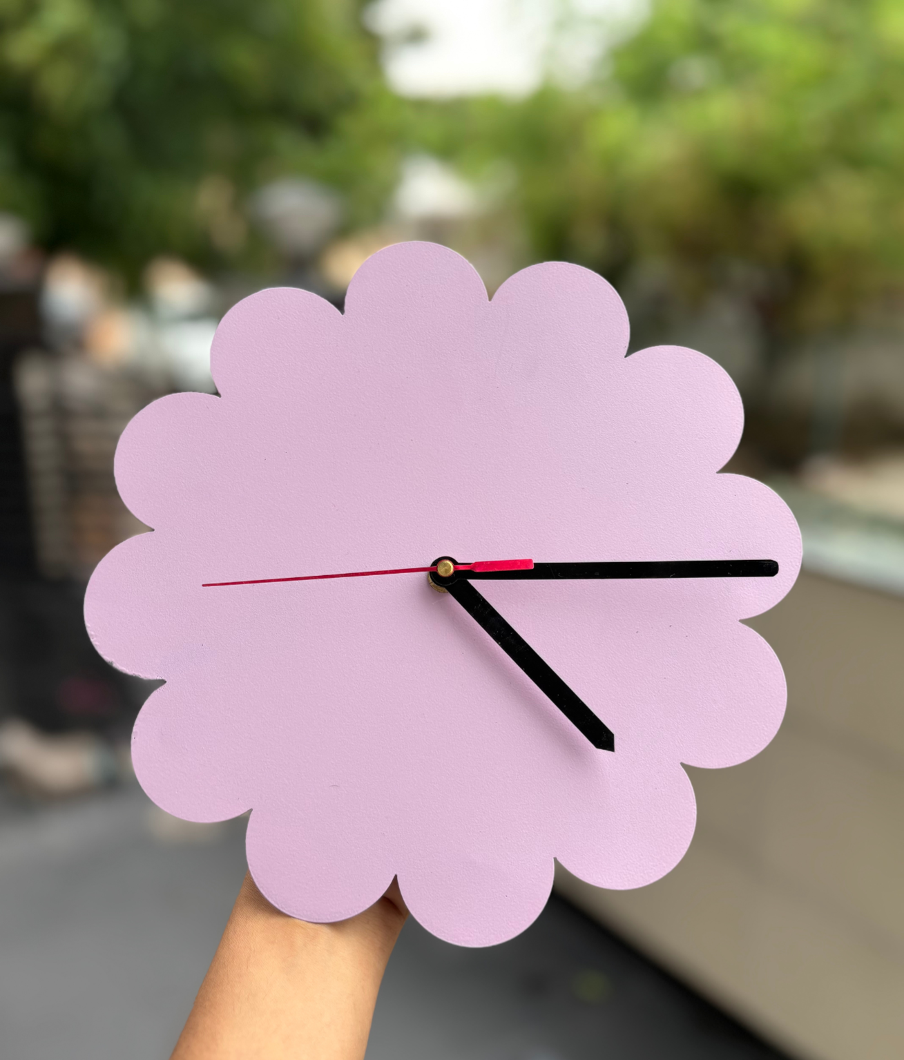 Lilac Scallop Wall Clock/ Petal Clock
